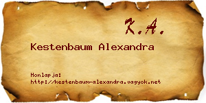 Kestenbaum Alexandra névjegykártya